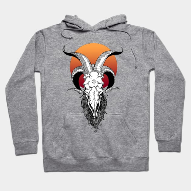 Extinction - Sunset Skull Hoodie by Indi Martin